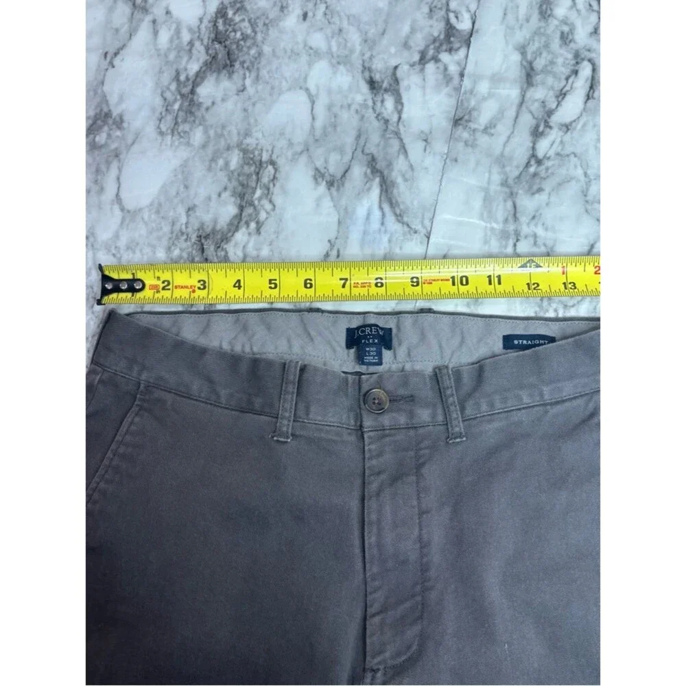 J. Crew Flex 30 x 30 Men's Straight Chinos Pants Charcoal Grey Gray office wear